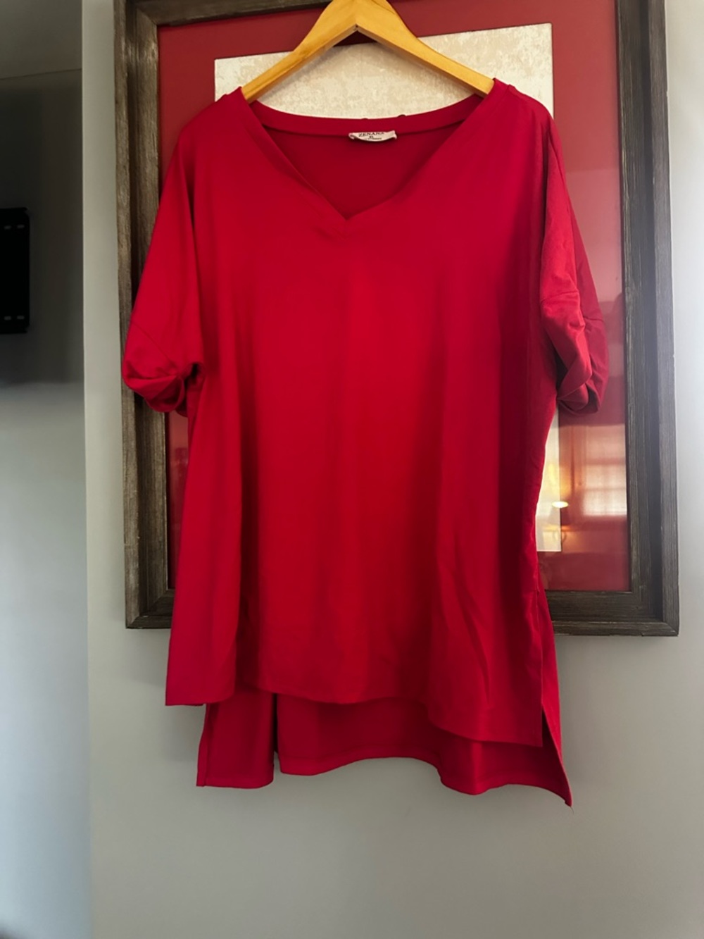Zenana Outfitters  V-Neck Short Sleeve Tunic